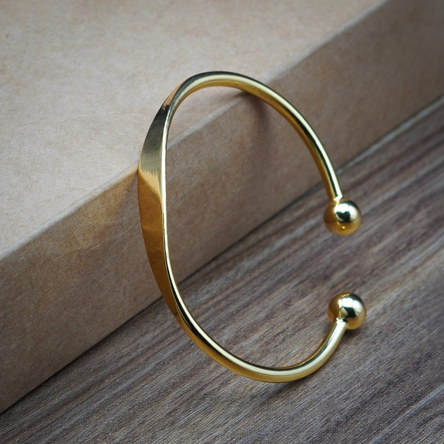 Elegance Gold-Tone Open Bangle Bracelet