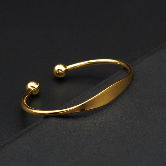 Elegance Gold-Tone Open Bangle Bracelet