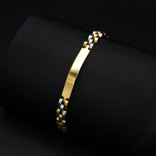 Elegant Two-Tone Metal Bracelet