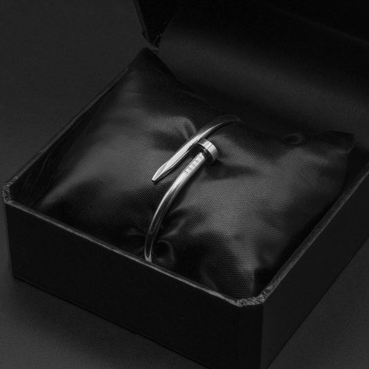 Nail Armlet Silver Bangle