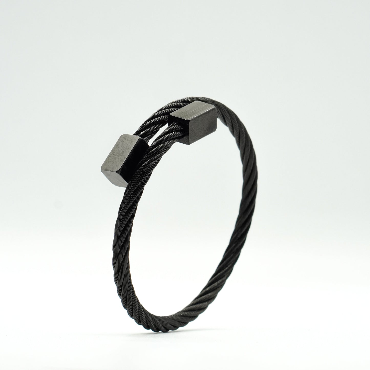 Black Twisted Cuff Bangle