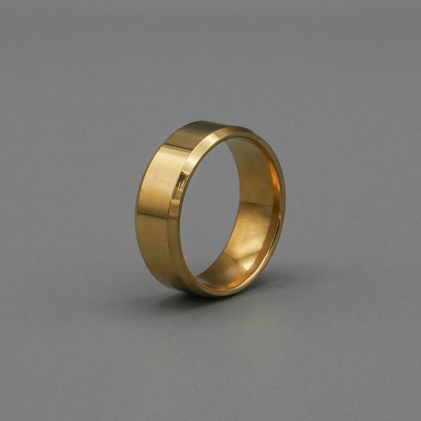 Titanium Band Gold Ring