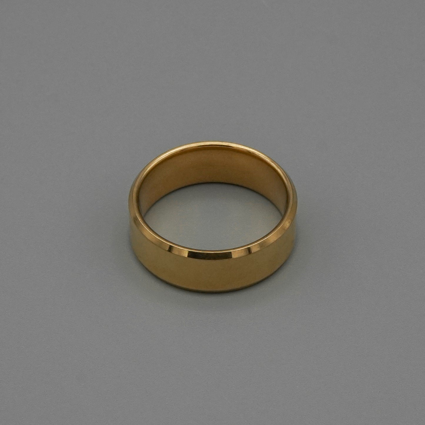 Titanium Band Gold Ring