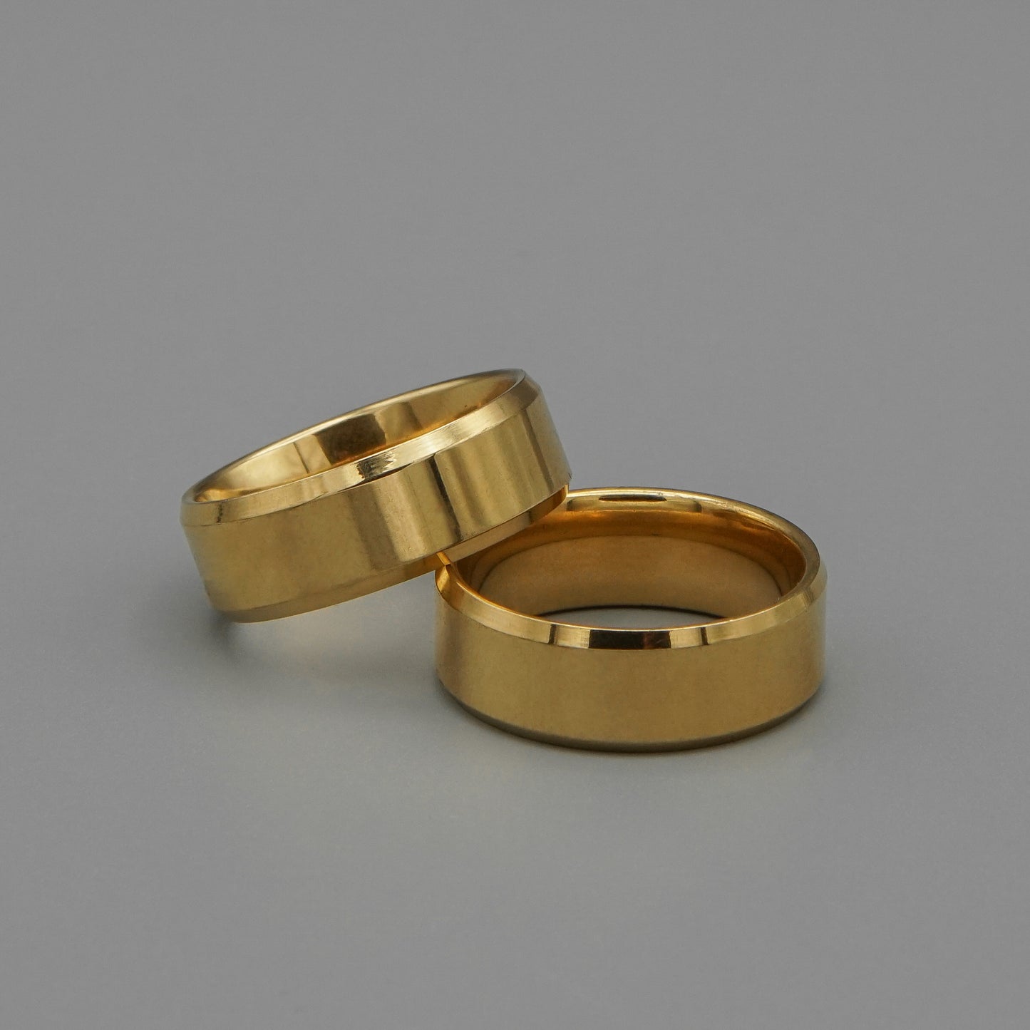 Titanium Band Gold Ring