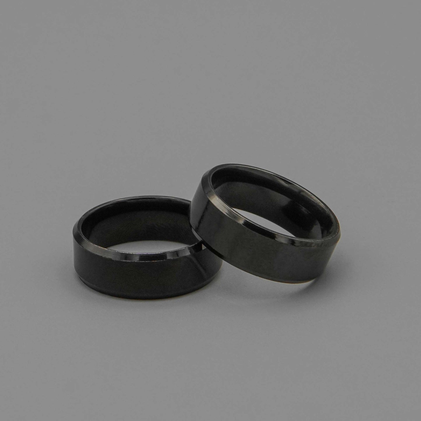 Titanium Band Black Ring