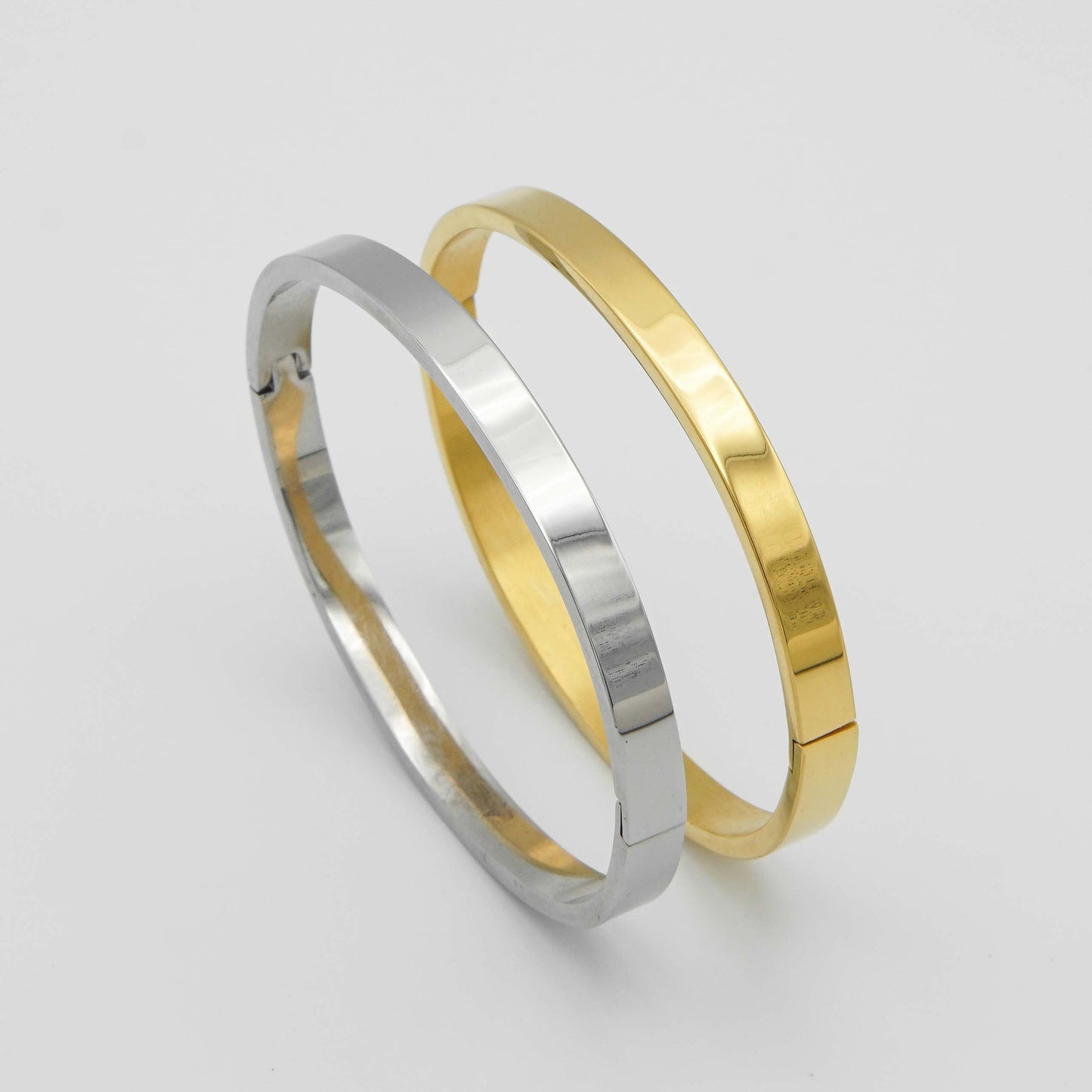 Elegant Gold & Silver Bangle Bracelet & Ring Bundle