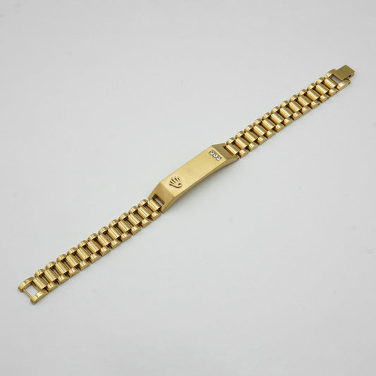 Luxury Rolex Gold Bracelet with Diamond Accents