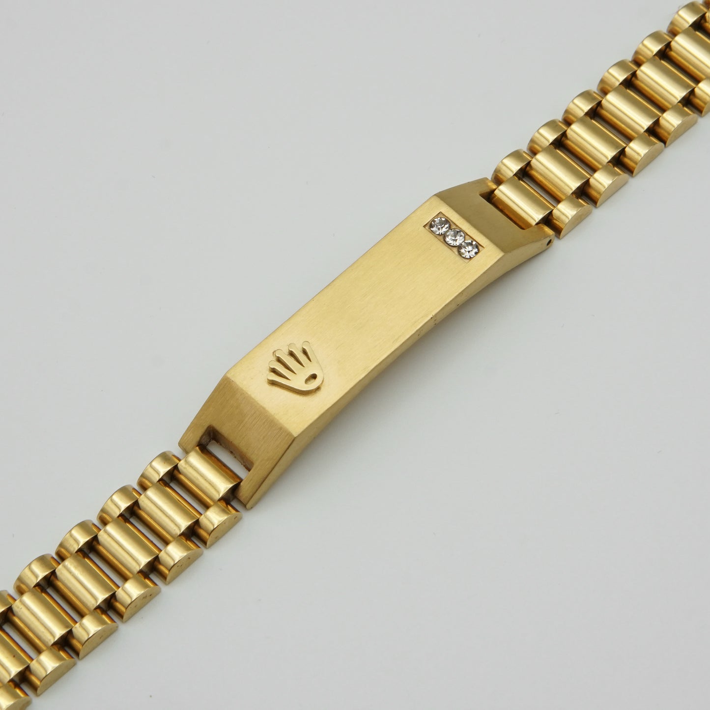 Luxury Rolex Gold Bracelet with Diamond Accents