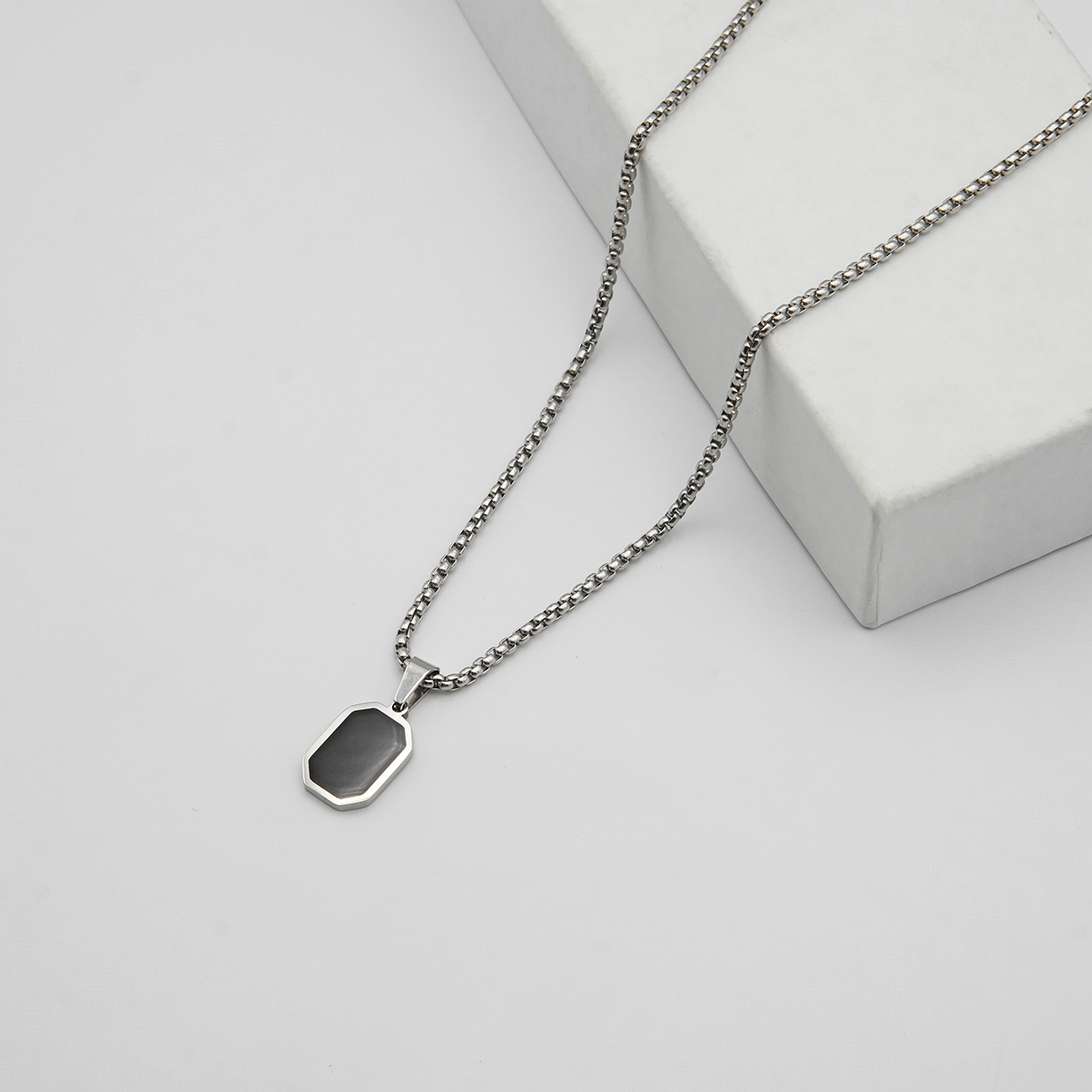 Black Square Necklace