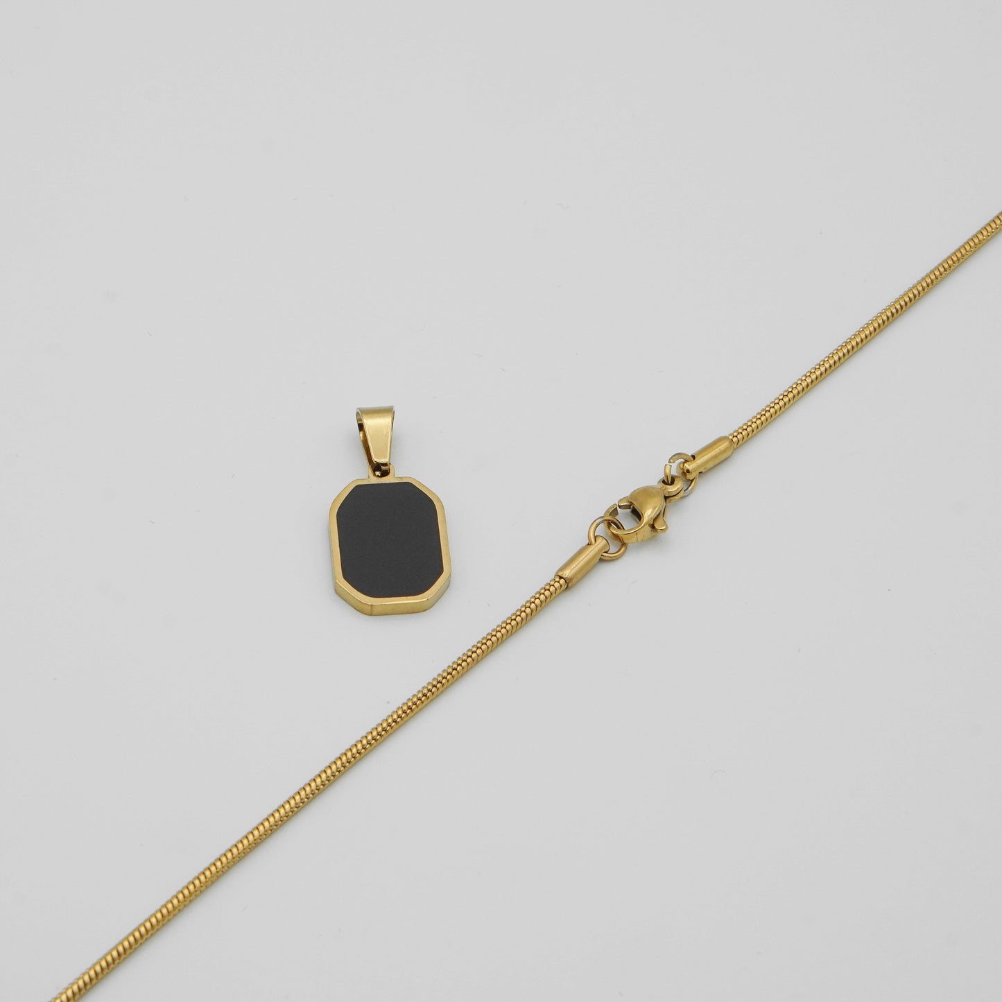 Black and Gold Square Necklace