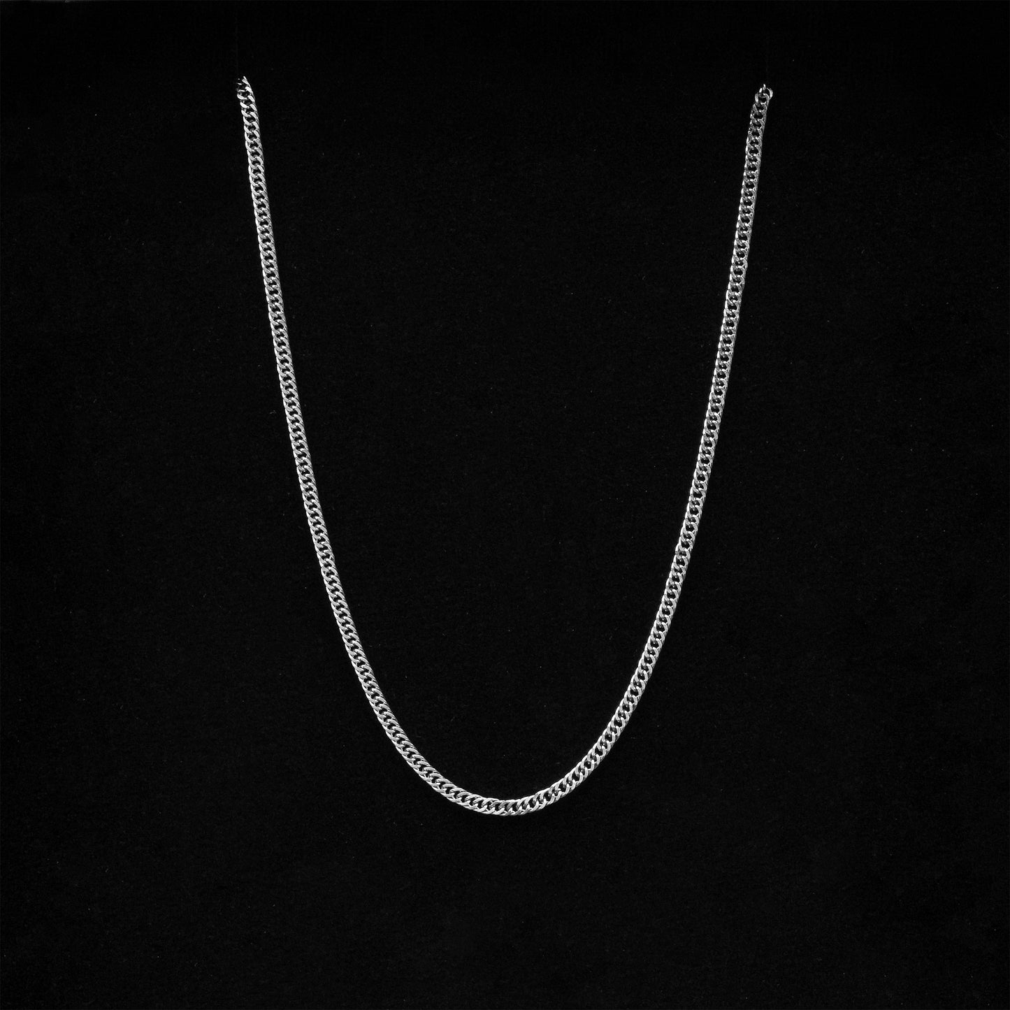 Sleek Silver-Toned Minimalist Chain Necklace