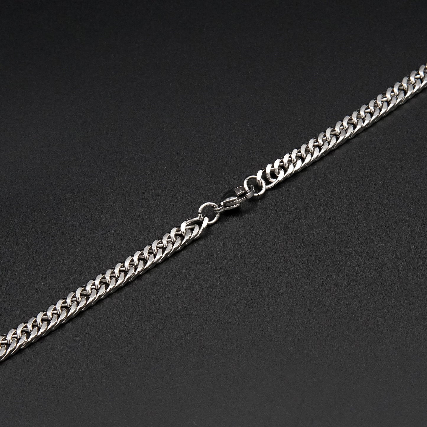 Classic Silver-Toned Curb Chain Necklace