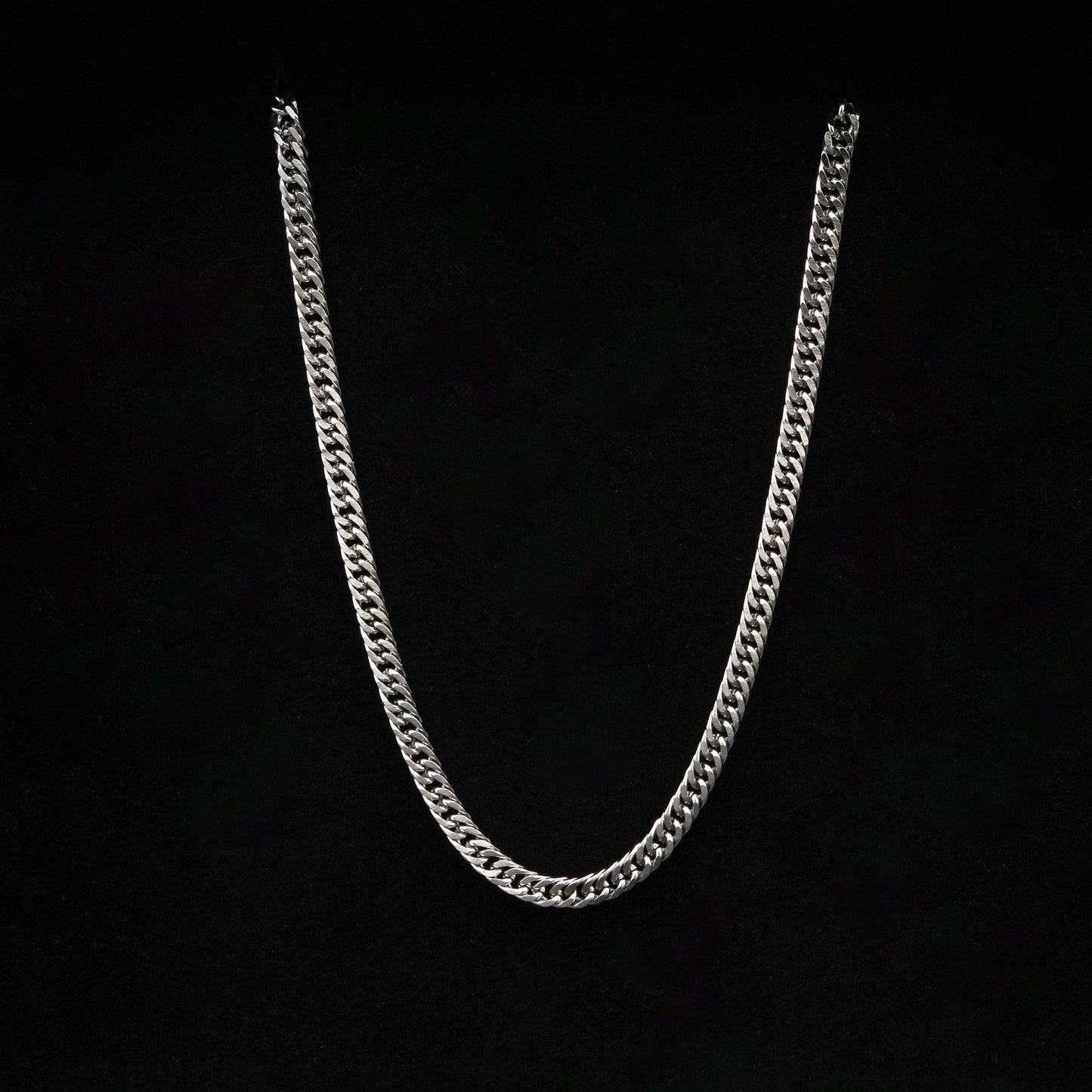 Classic Silver-Toned Curb Chain Necklace