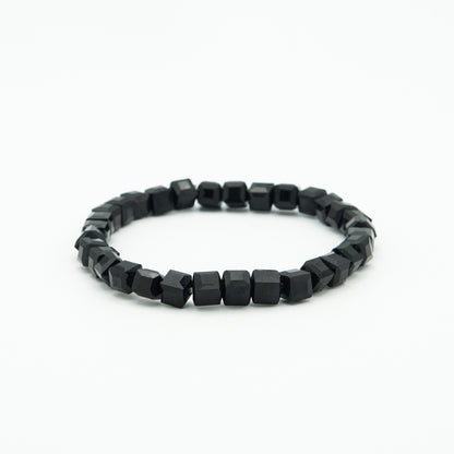 Black Geometric Bead Bracelet