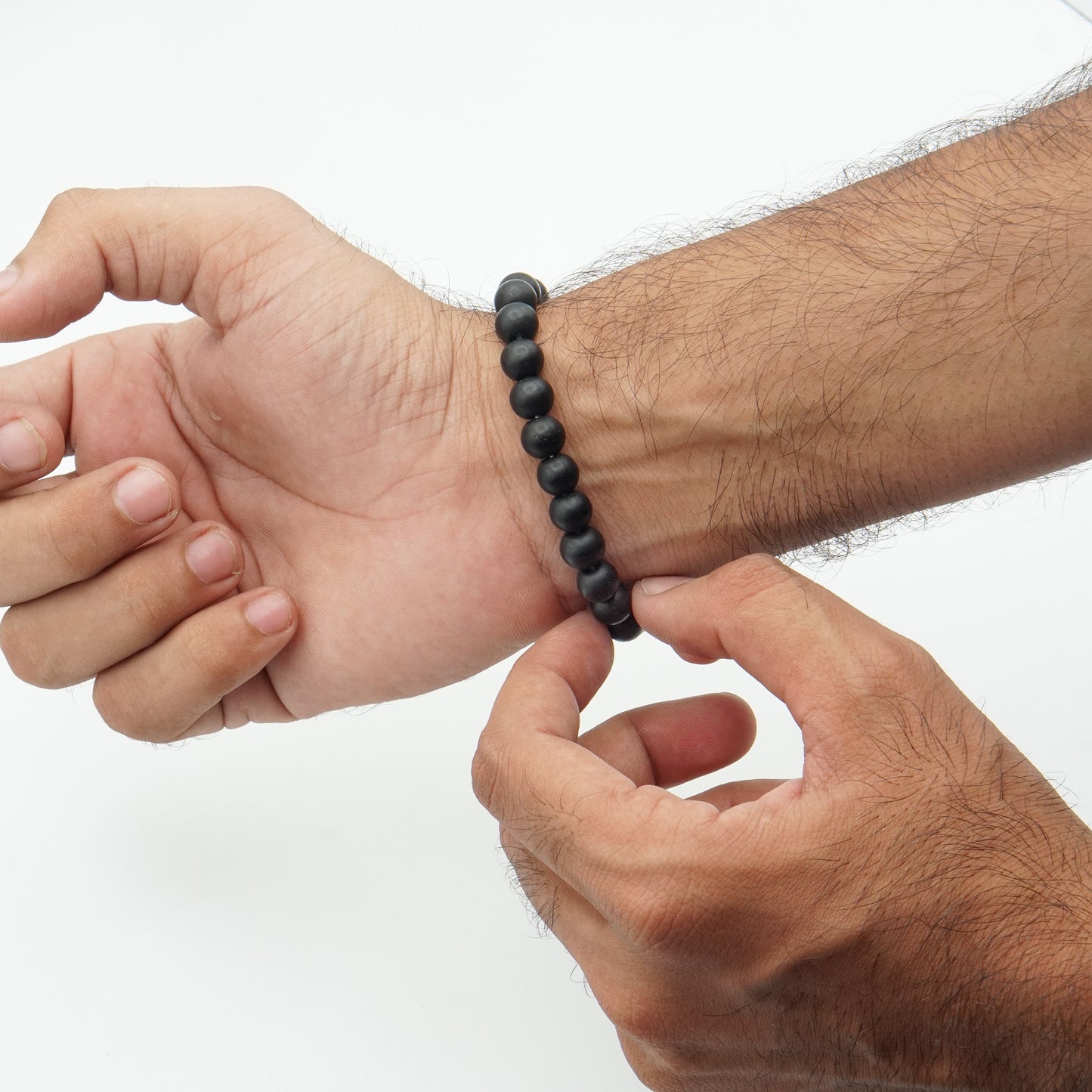 Black Round Bead Bracelet