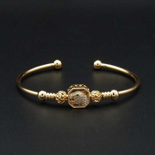 Sparkling Gemstones Gold Bangle