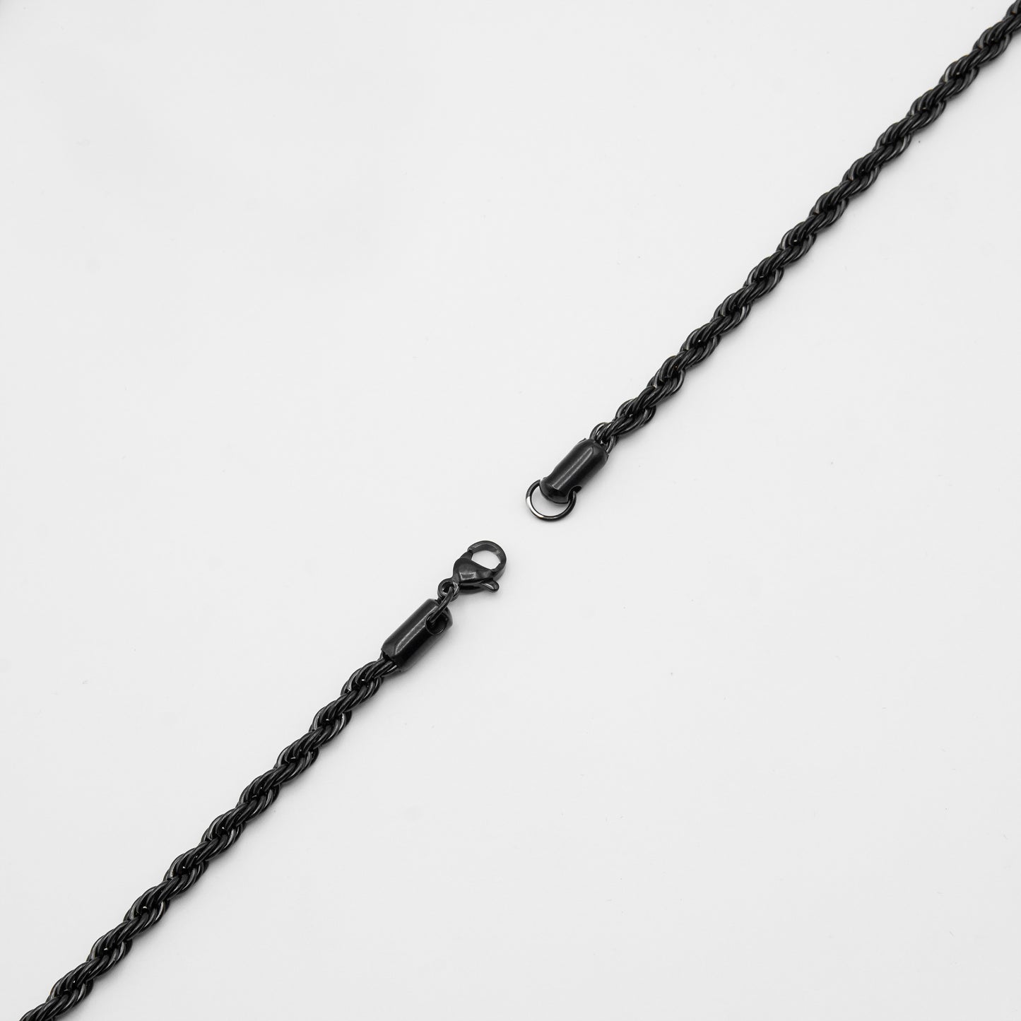 Black Twisted Rope Chain Necklace