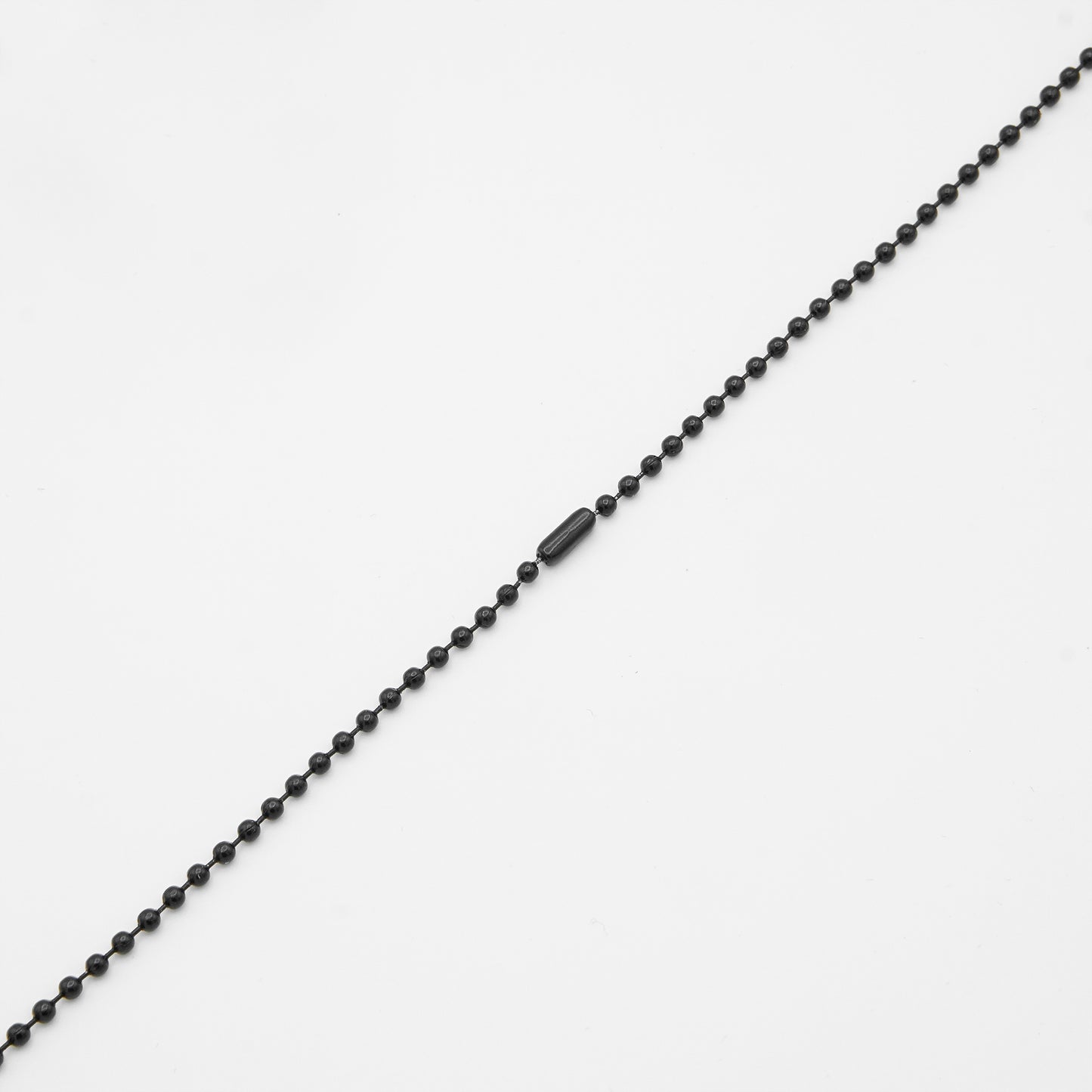 Black Square Bar & Ball Chain Necklace