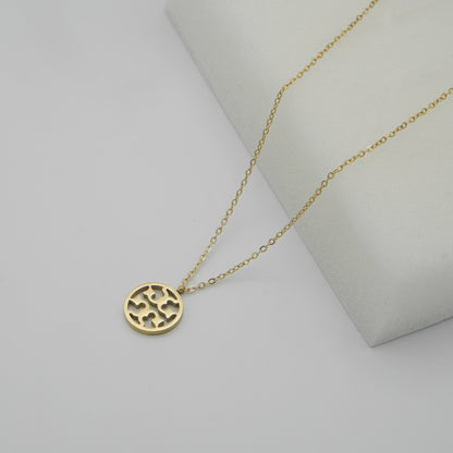 Gold Pendant and Earring Set - Minimalist Design