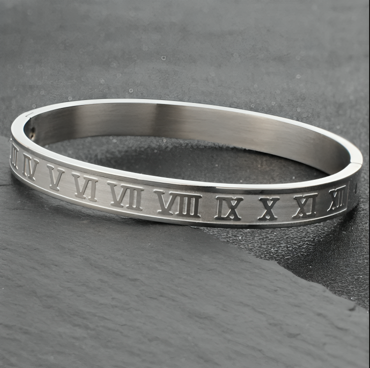 Royal Roman Numerals Bangles