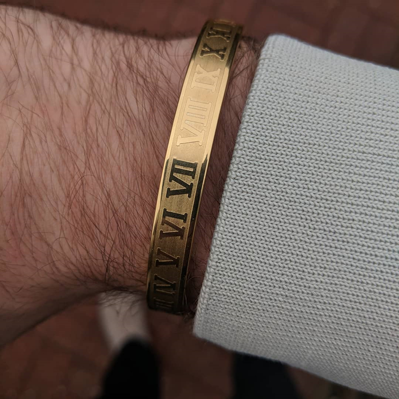 Royal Roman Numerals Bangles